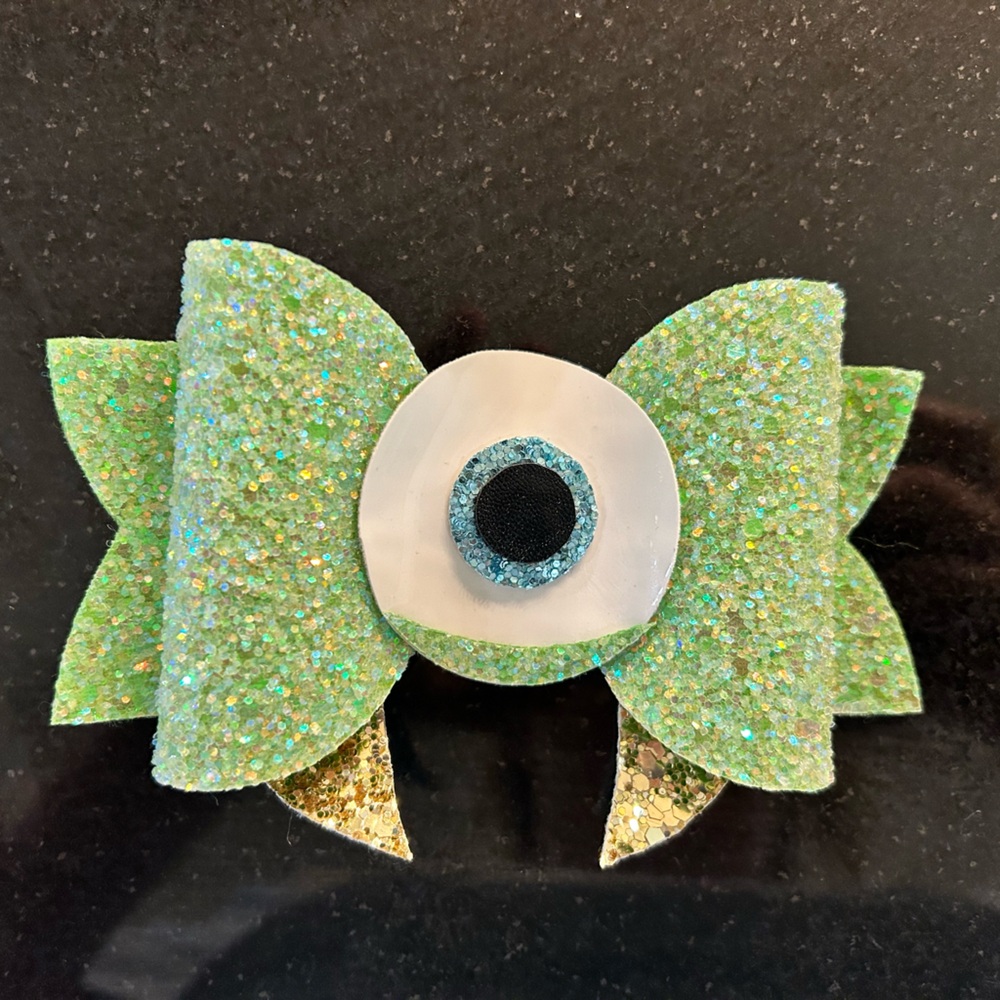 Monsters Inc Mike wazowski sparkly hair clip